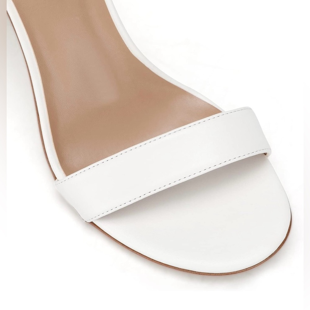 Chunky heels white cute leather - Picture 4 of 6